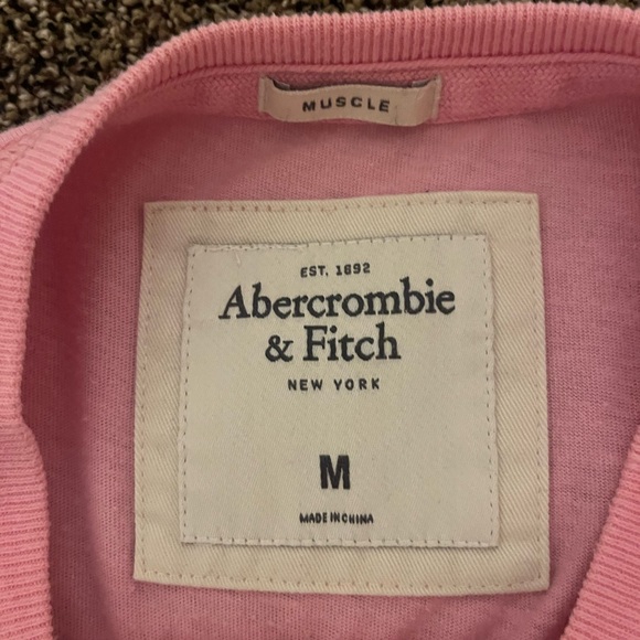 Abercrombie and Fitch Pink Logo Tee - Picture 3 of 3